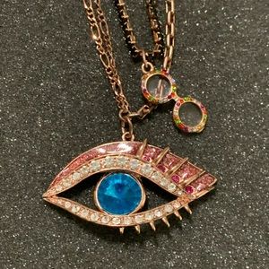 Betsy Johnson eye necklace